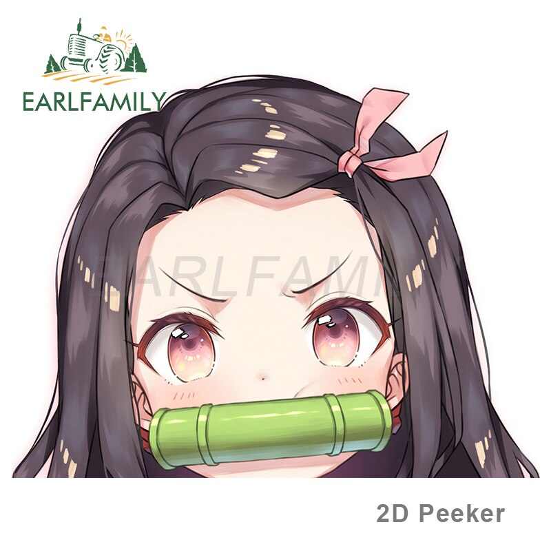 EARLFAMILY For Demon Slayer Nezuko Car Stickers Motorcycle Decal Camper ...