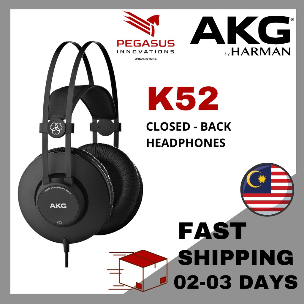 AKG K52 Closed back Headphones K 52 K 52 Shopee Malaysia