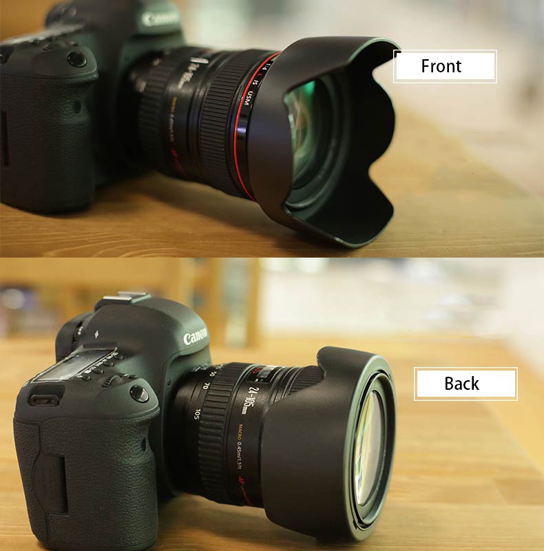 Camera Lens Hood For Canon EW73B/EW73C/EW73D/EW78D/EW78E/EW83E/EW