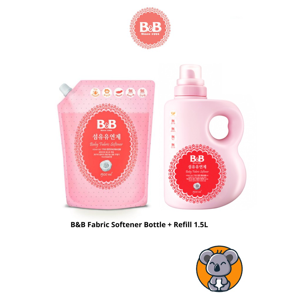 B&B BABY FABRIC SOFTENER JASMINE BOTTLE AND REFILL1500ML | Shopee Malaysia