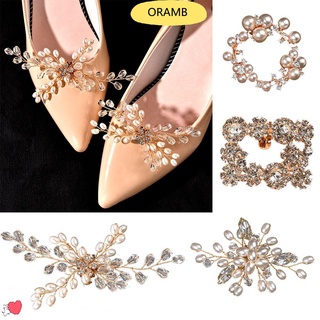 Shoe Clip Rhinestones Pearls Crystal Jewelry and Pearls Shoe Clips  Decorations