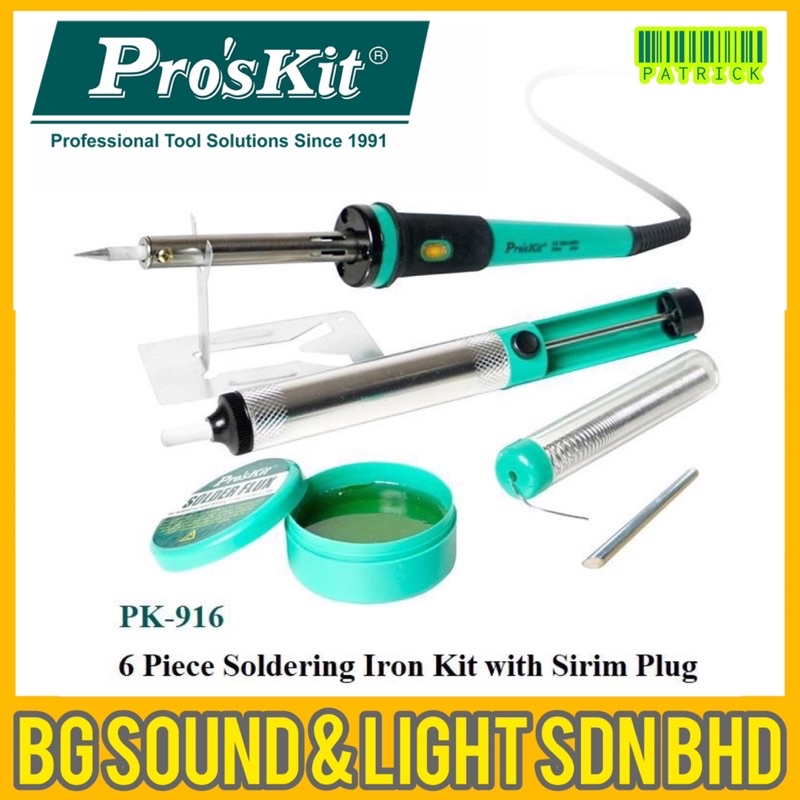 Proskit PK-916 6-Piece Soldering Iron Kit with Sirim Plug ...