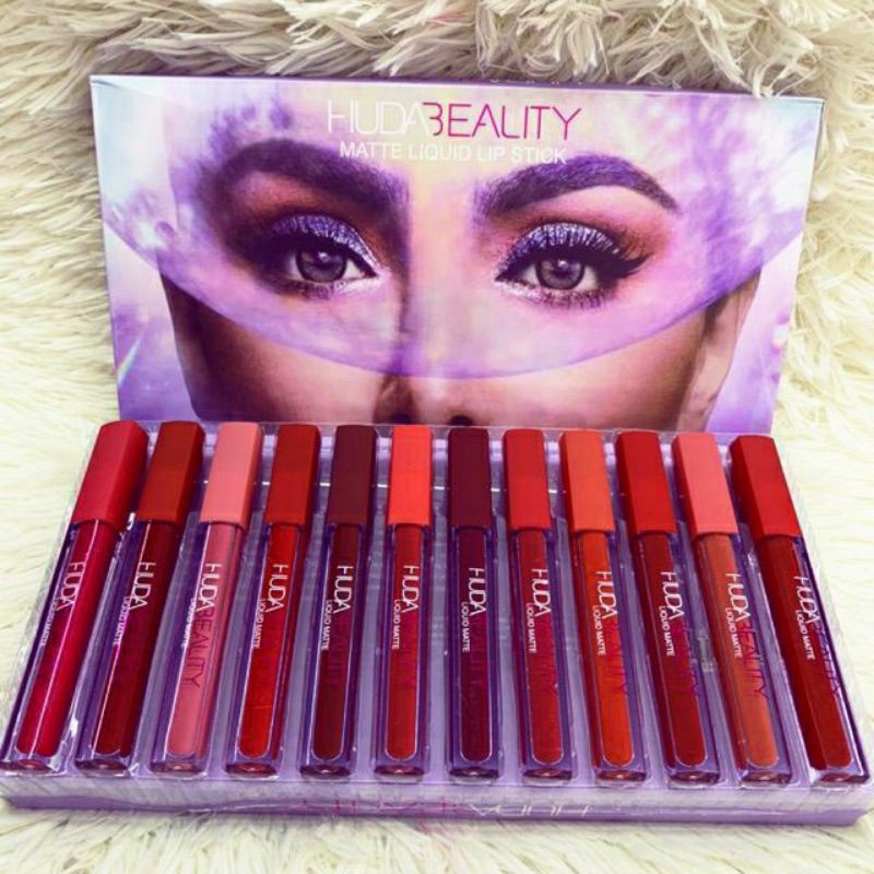 HUDA_BEAUTY MATTE LIPGLOSS SET 12PCS Shopee Malaysia
