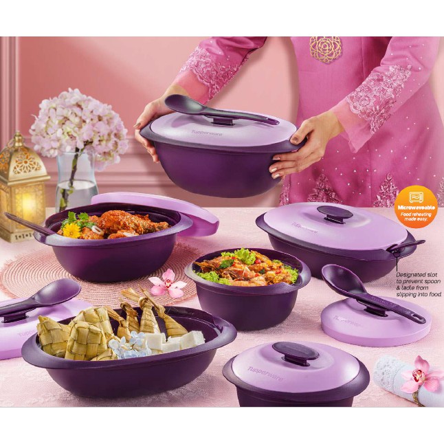 😊Ready Stock😊 Tupperware Purple Royale Serveware Set Shopee Malaysia