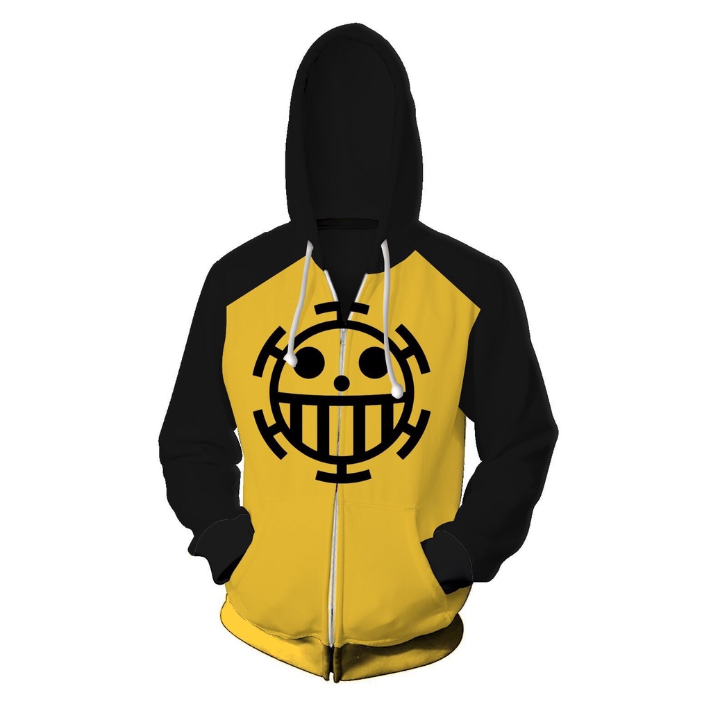 Trafalgar Law Hoodie Pullover Anime Cosplay Costume Long Sleeve Jacket - View #5