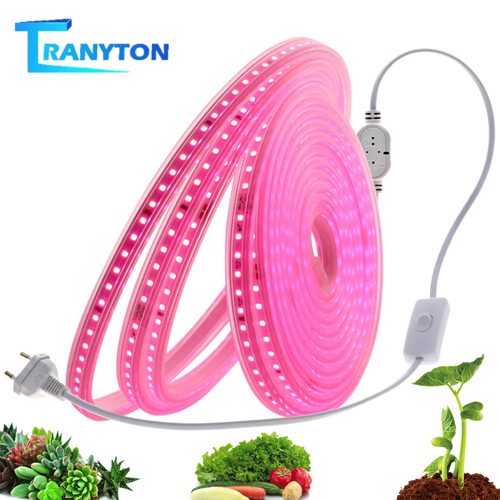 LED Grow Light Bar 1M TO 8M AC220V Waterproof LED Strip Plant Light For