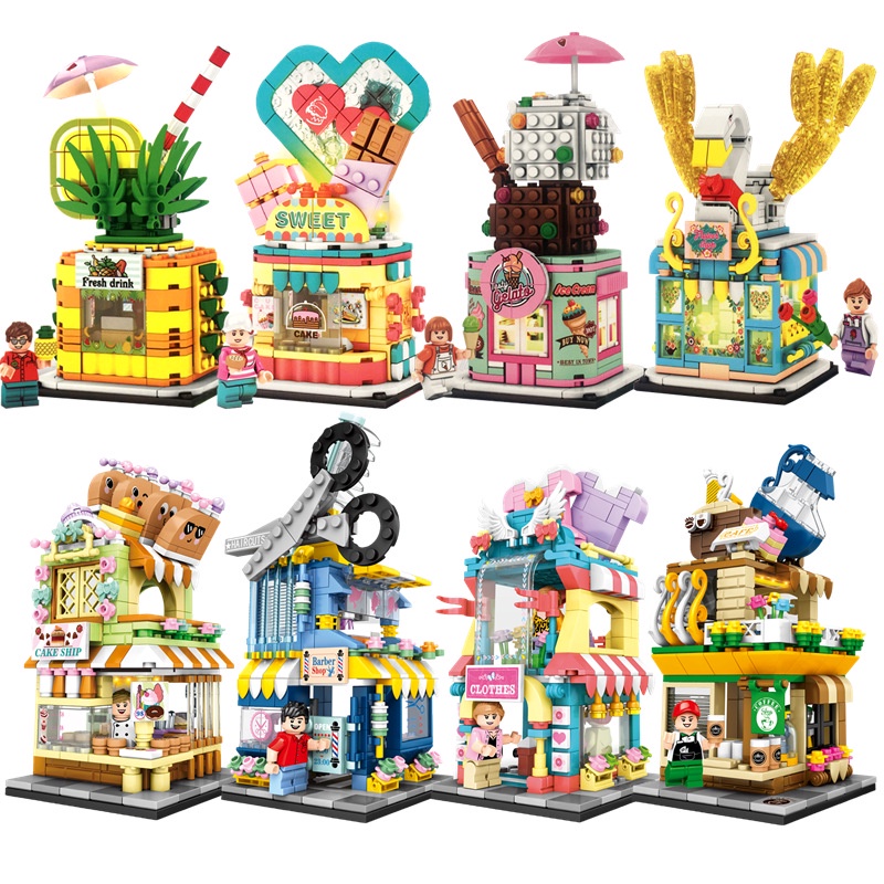 Street Building Blocks Sembo | Mini Toys Fashion Street Building Design ...