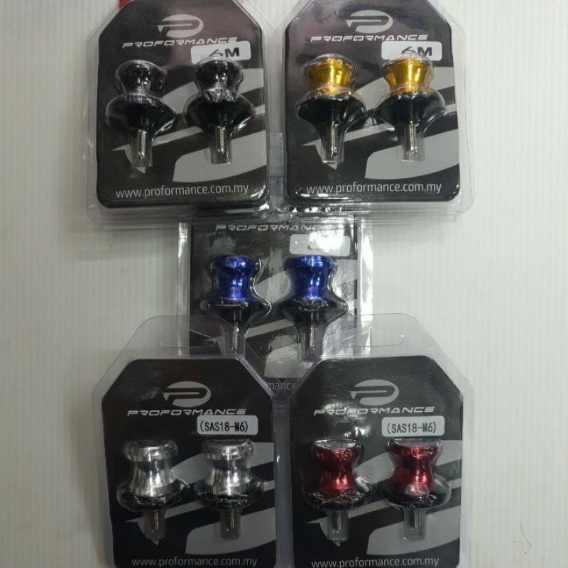 SWING ARM SPOOLS (PROFORMANCE) M6-YAMAHA(R25/R1) & M10-KAWASAKI (NINJA ...