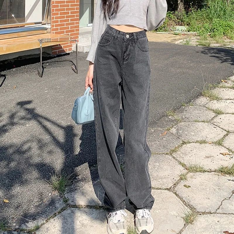 Wide Leg Jeans Outfit Korean