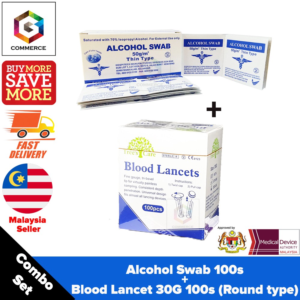Blood Lancet + Alcohol Swab Alcohol Pad [ Bundle Deal ] Shopee Malaysia