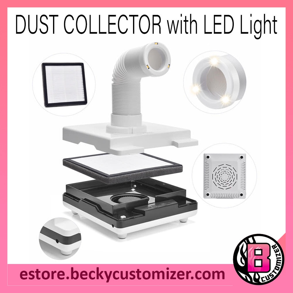 Table Vacuum / Dust Collector with 60W motor great suction and LED light (Gunpla resin sanding