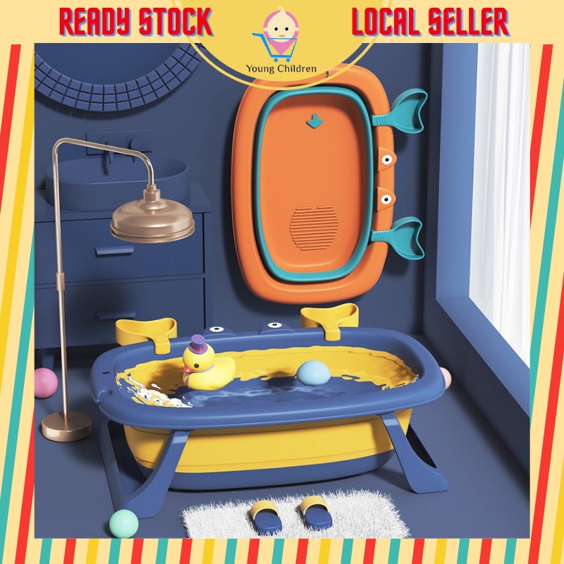 Foldable Baby Bath Tub Shower Tub Infant Kids Tub Bath Basin Mandi Baby