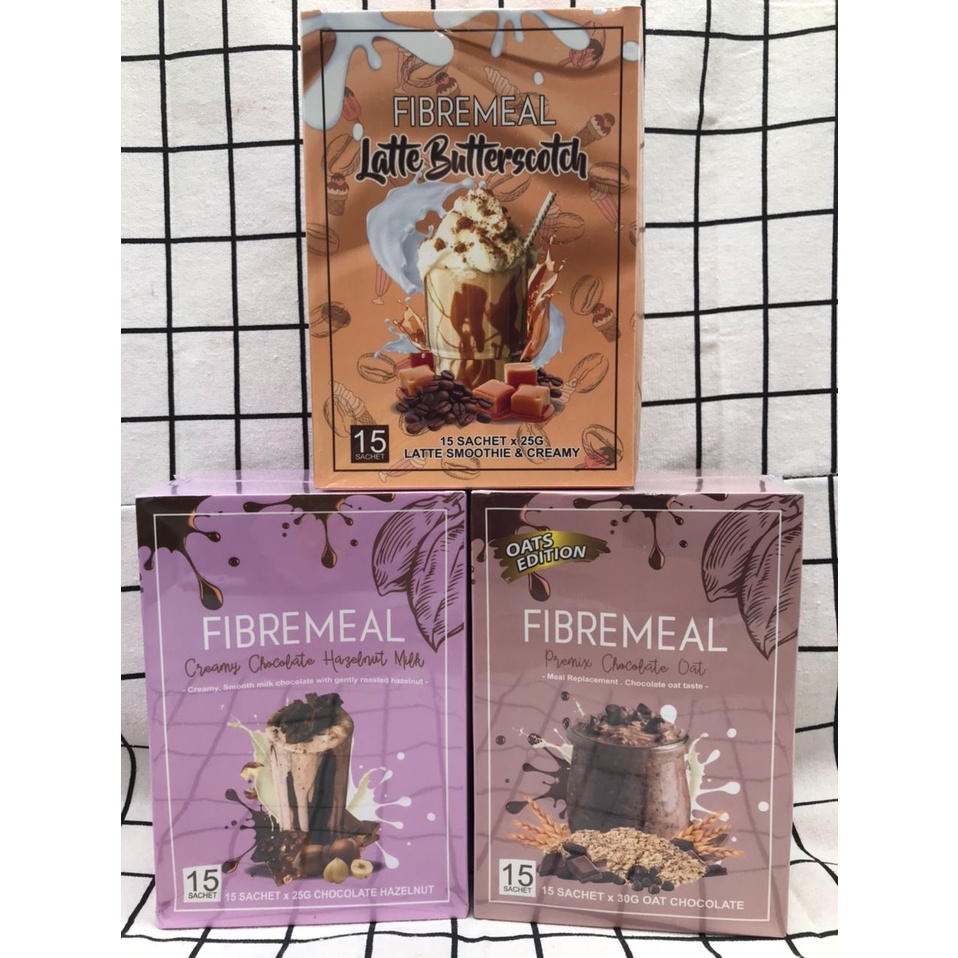 FIBREMEAL 15 SACHETS (MEAL REPLACEMENT) CHOCOLATE OAT TASTE ORIGINAL hq Shopee Malaysia