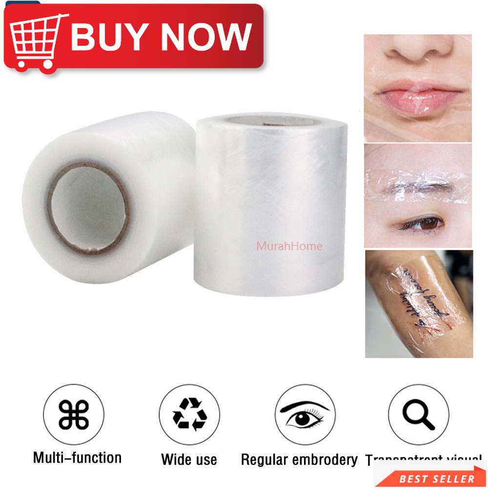 MH [ 1 Roll 42MM*200M Disposable Plastic Tattoo Wrap ][ Permanent Ultra