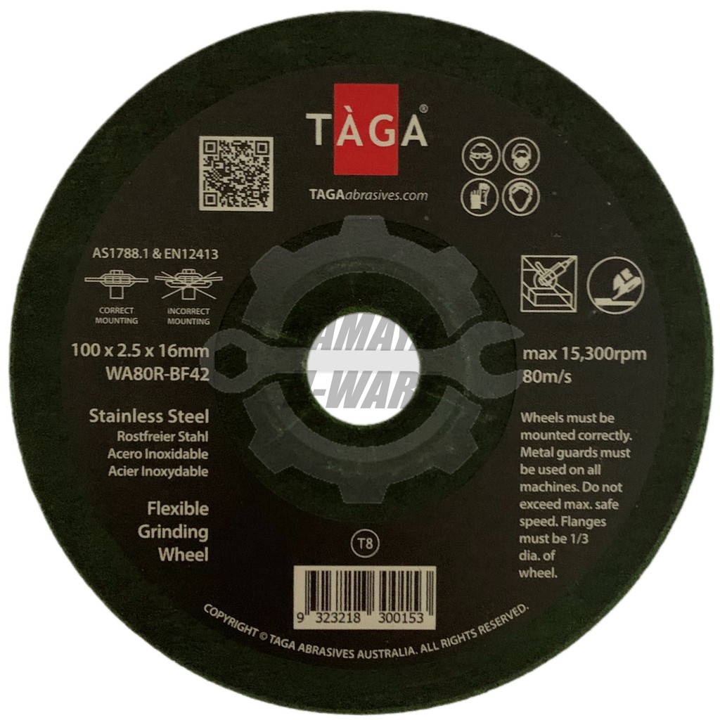 TAGA 4'' Flexible Grinding Disc. 4'' Heavy Duty Cutting Disc (TAGA ...