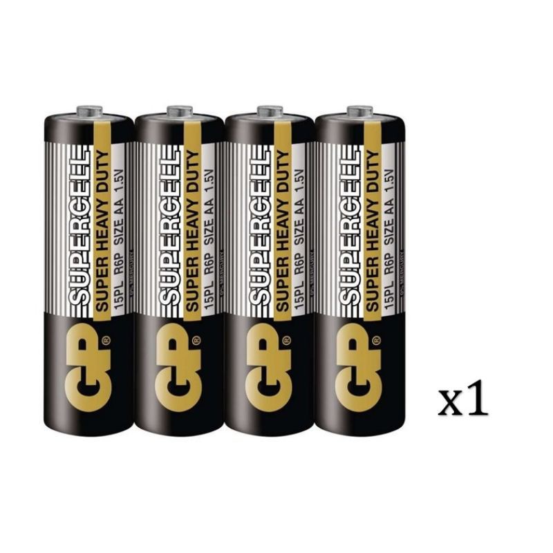 GP AA Battery Supercell Heavy Duty Alkaline Batteries 1.5V 0%Hg ...