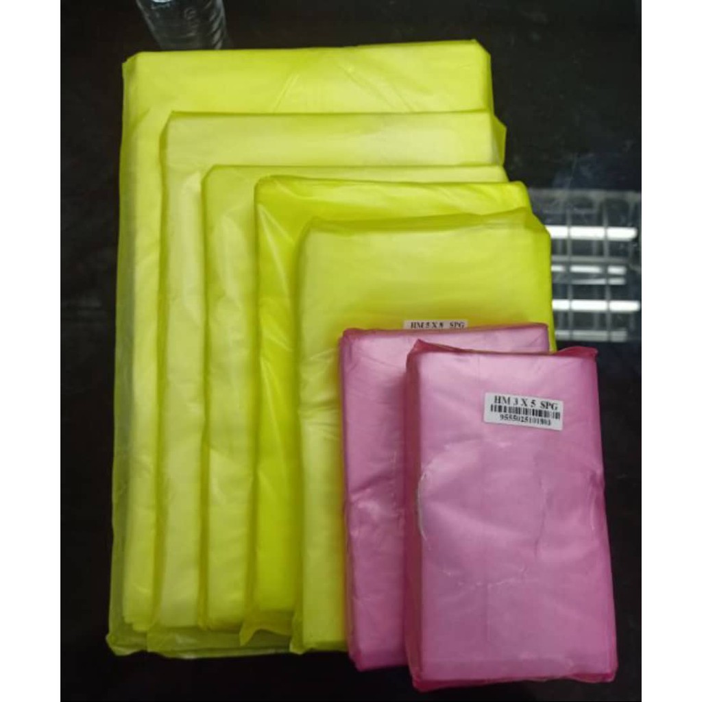 HM Transparent Plastic Bag/ Plastik bungkusv 3*5/4*6/5*8/6*9/7*10/8*12 ...