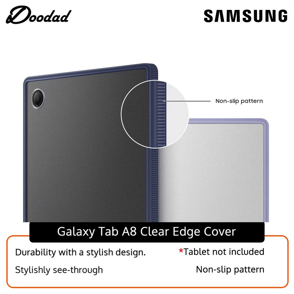 Original Samsung Galaxy Tab A8 Clear Edge Cover (EFQX200TNEGWW
