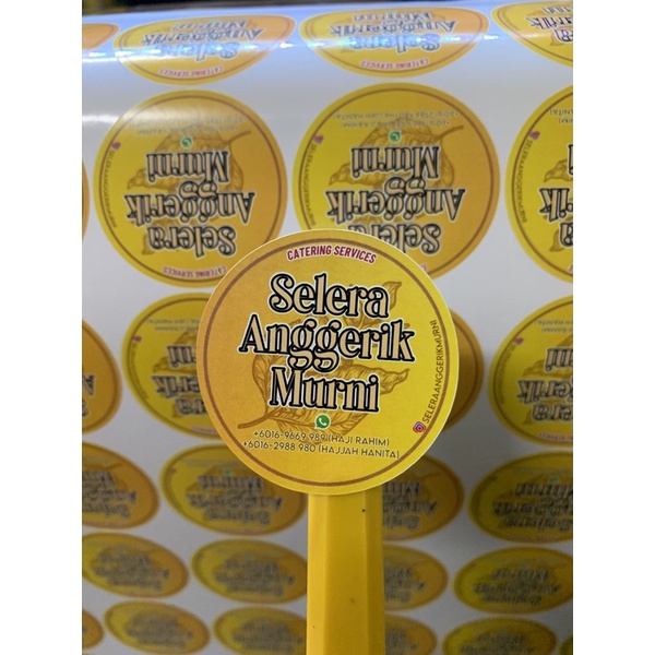 STICKER LABEL CUSTOM PRINT (MOQ 50PCS PER DESIGN) 4SAME DESIGN ONLY ...