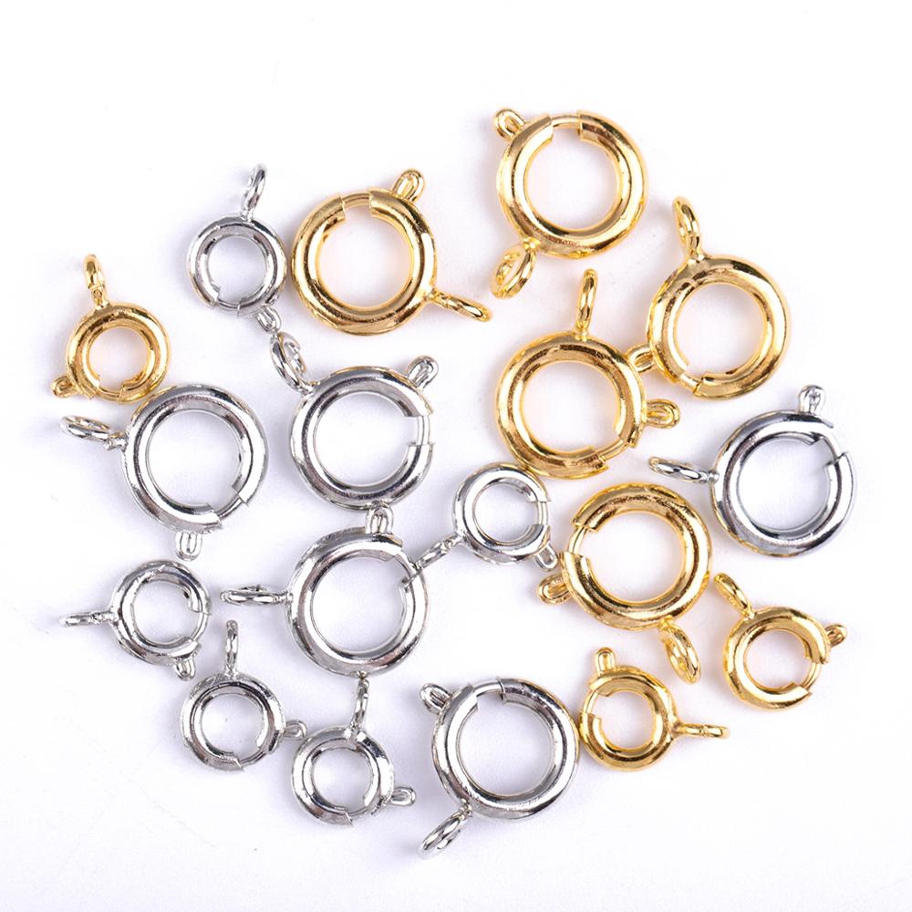 Spring Ring Clasp With Open Jump Ring jewelry Clasp For Chain Necklace ...