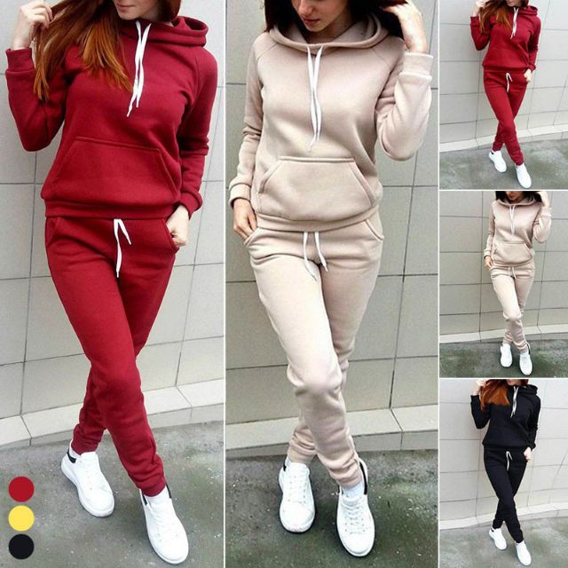 1 set baju dan seluar sweater baju sejuk hoodie Shopee Malaysia