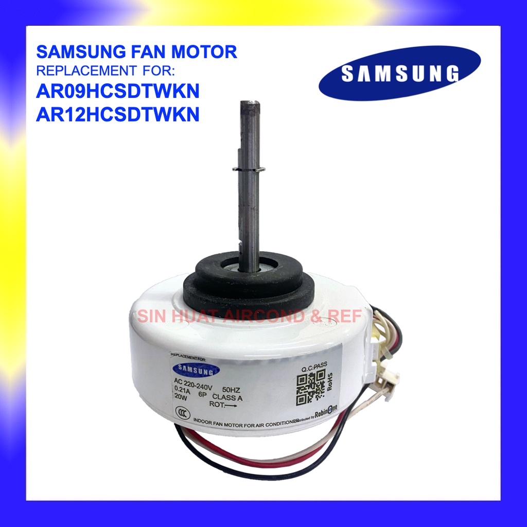 Samsung Indoor Fan Motor SAMSUNG AR09HCSDTWKN AR12HCSDTWKN Replacement