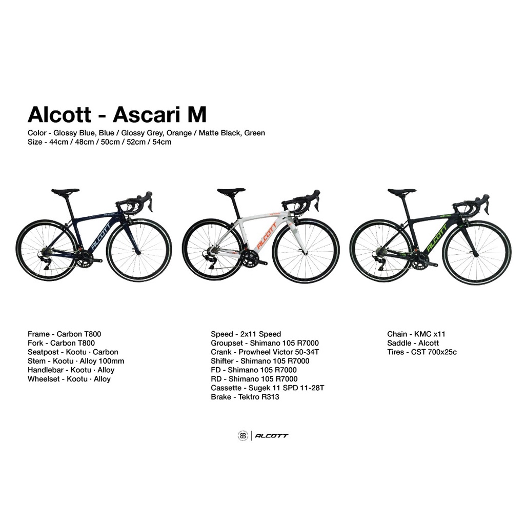 ALCOTT ASCARI M SHIMANO 105 GROUPSET MIX ROADBIKE Shopee Malaysia