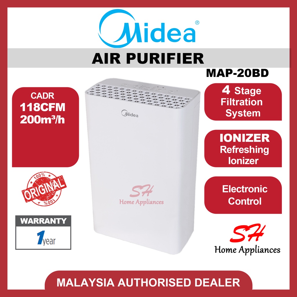 Midea Air Purifier MAP20BD 3 in 1 Compound Filter With Refreshing