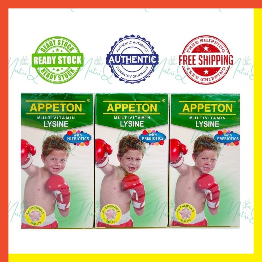 Appeton Multivitamin Lysine Chewable Tablet with Prebiotics 60 tablets