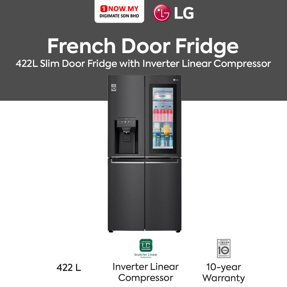 LG Slim French Door Fridge GCX22FTQLL (Inverter Linear Compressor) Shopee Malaysia