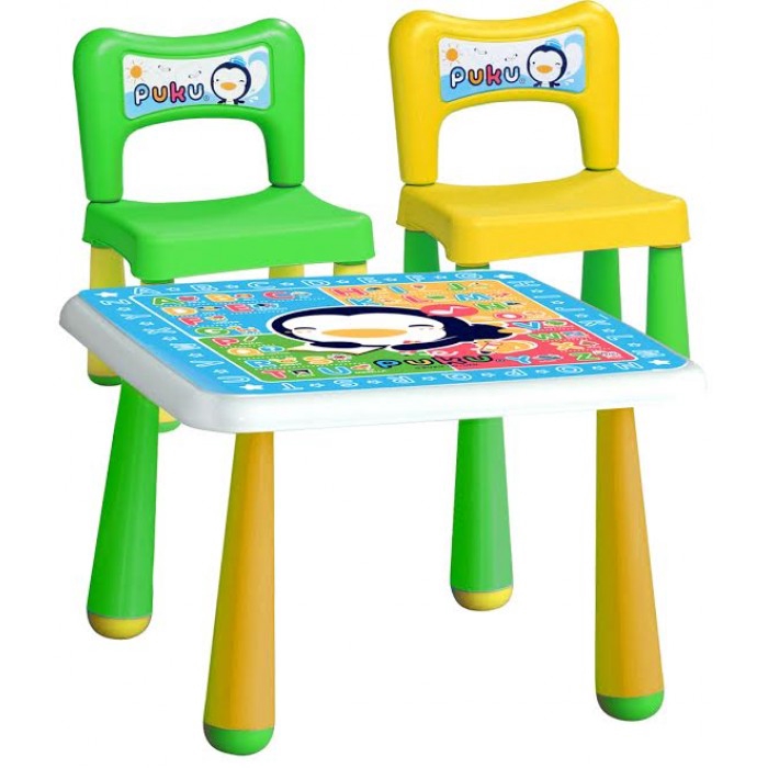 (CLEARANCE) Puku Big Children Kids Learning Study Activities Table & 2 ...