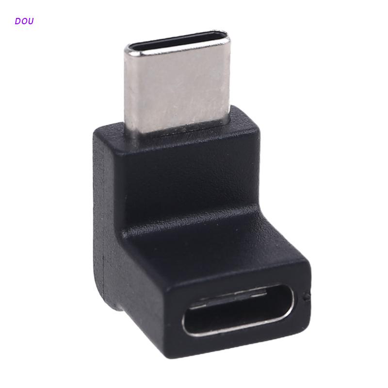 DOU Right Angle 90 Degree USB 3.1 Type C Male to Female USB C Converter ...
