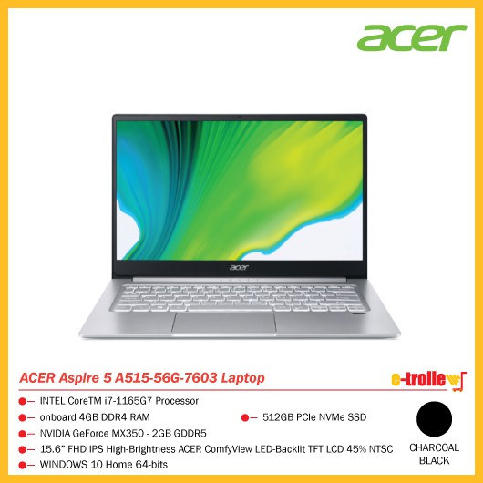 ACER Aspire 5 A515-56G-7603 Laptop (CHARCOAL BLACK) | Shopee Malaysia