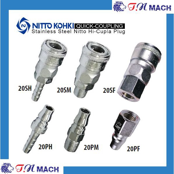 NITTO AIR COUPLING COMPRESSOR SOCKET QUICK COUPLING STEEL HI-CUPLE PLUG ...