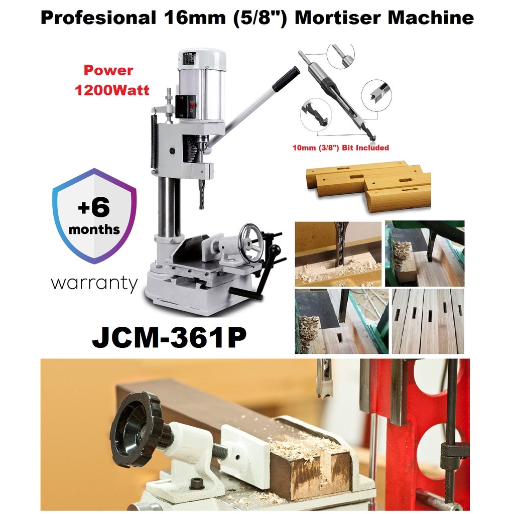 Professional JCM 16mm (5/8") 1200W WoodWorking Mortising Machine