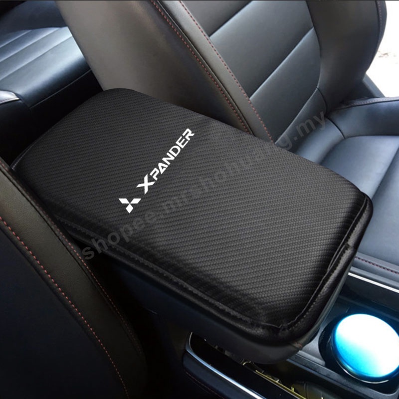 Car Armrest Cover Pad For Mitsubishi Xpander Accessories Carbon Fiber