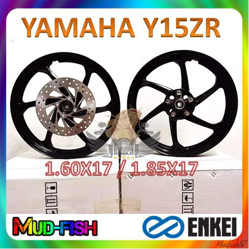 YAMAHA Y15ZR 6L ENKEI SPORT RIM + BEARING / BUSH / DISC Y15 Y16 6 KAKI ...