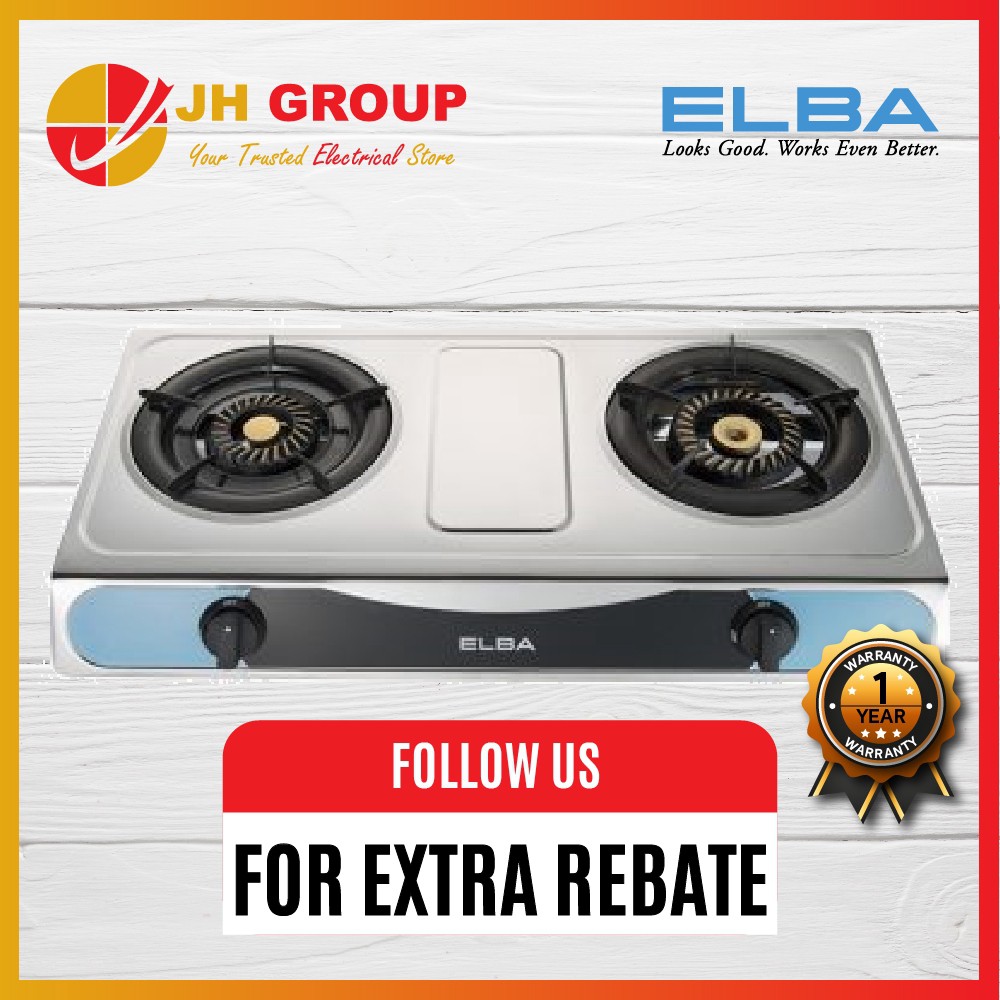 microwave Elba 2 Burner Gas Stove Stainless Steel EgsF7112(Ss