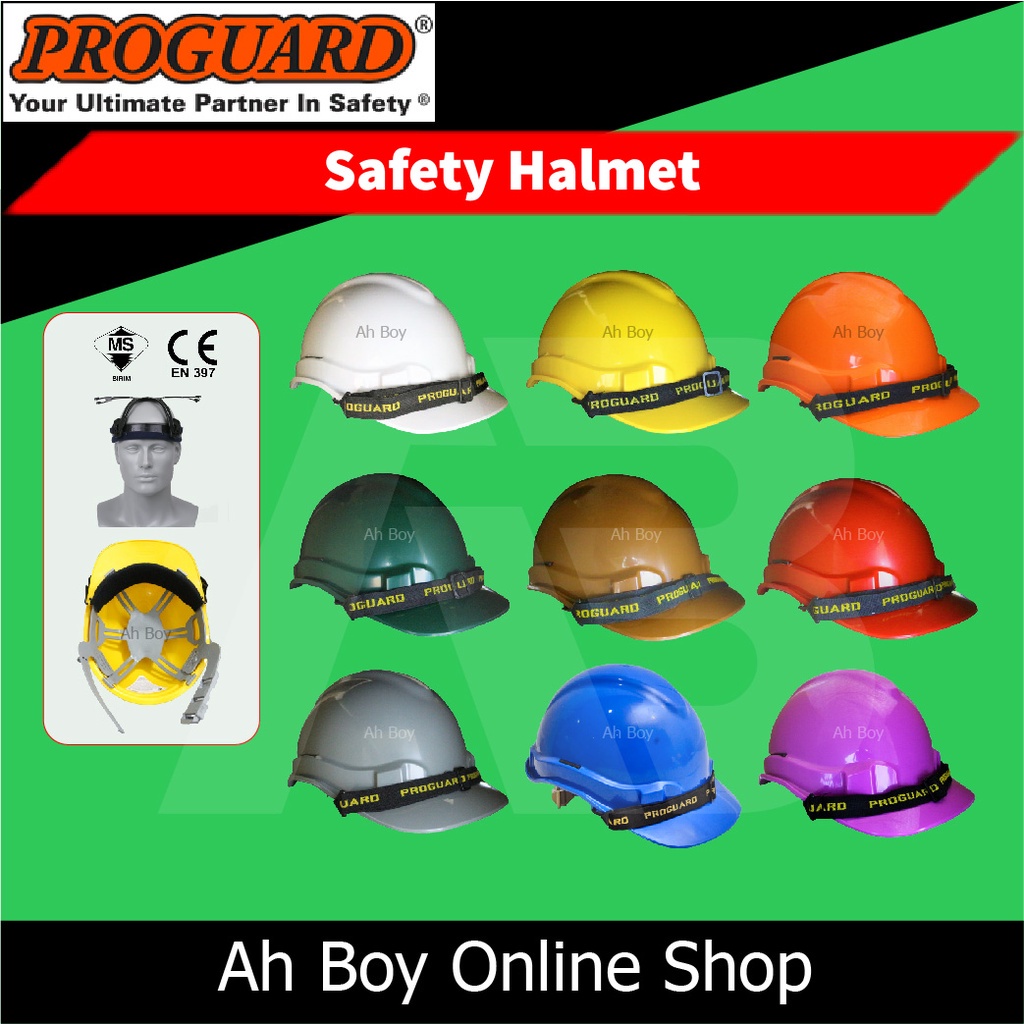 Proguard Industrial Safety Helmet (Sirim Certified) / Yellow White ...