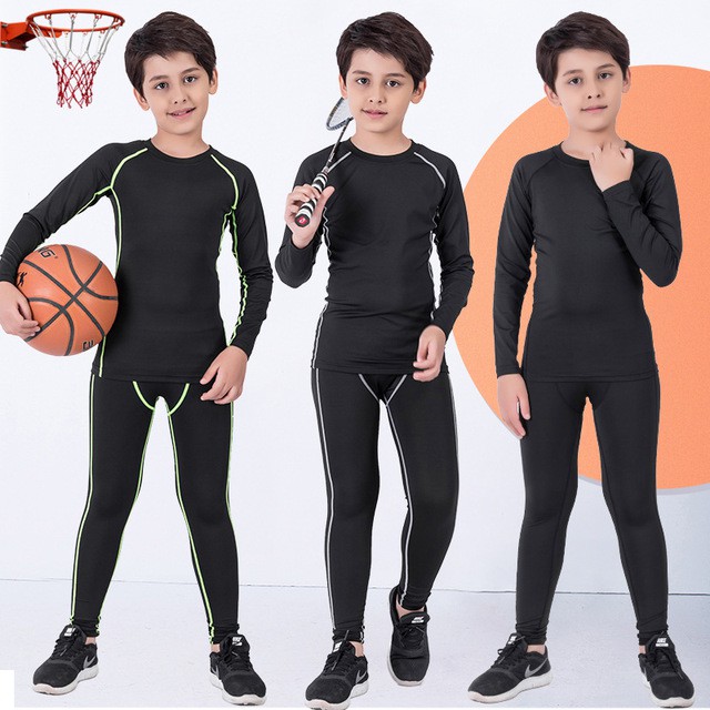 Boys Kids Mens 2PCS Swimsuit Long Sleeve Sport Swimming Set Fitness ...