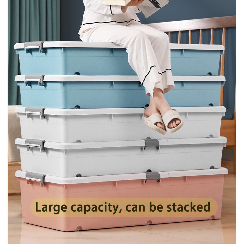 Under the bed storage box with wheel drawer type clothes storage box