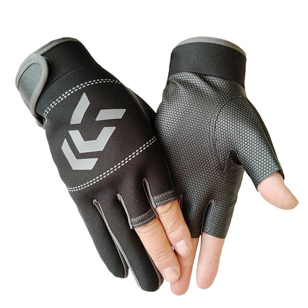 Outdoor Breathable Fishing Gloves 3 Fingers Cut Water-proof