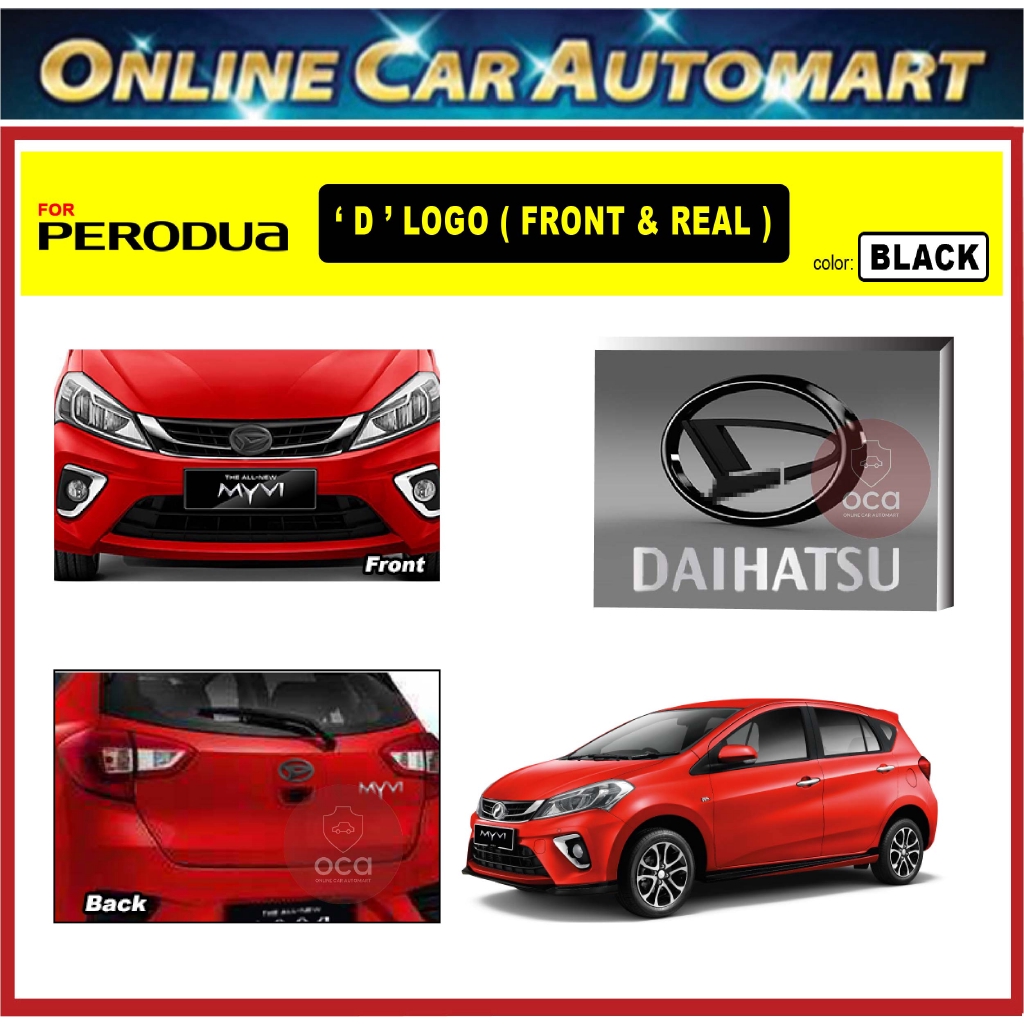 PERODUA MYVI 2018-2019 Front and Rear Convert Daihatsu Chrome / Black ...