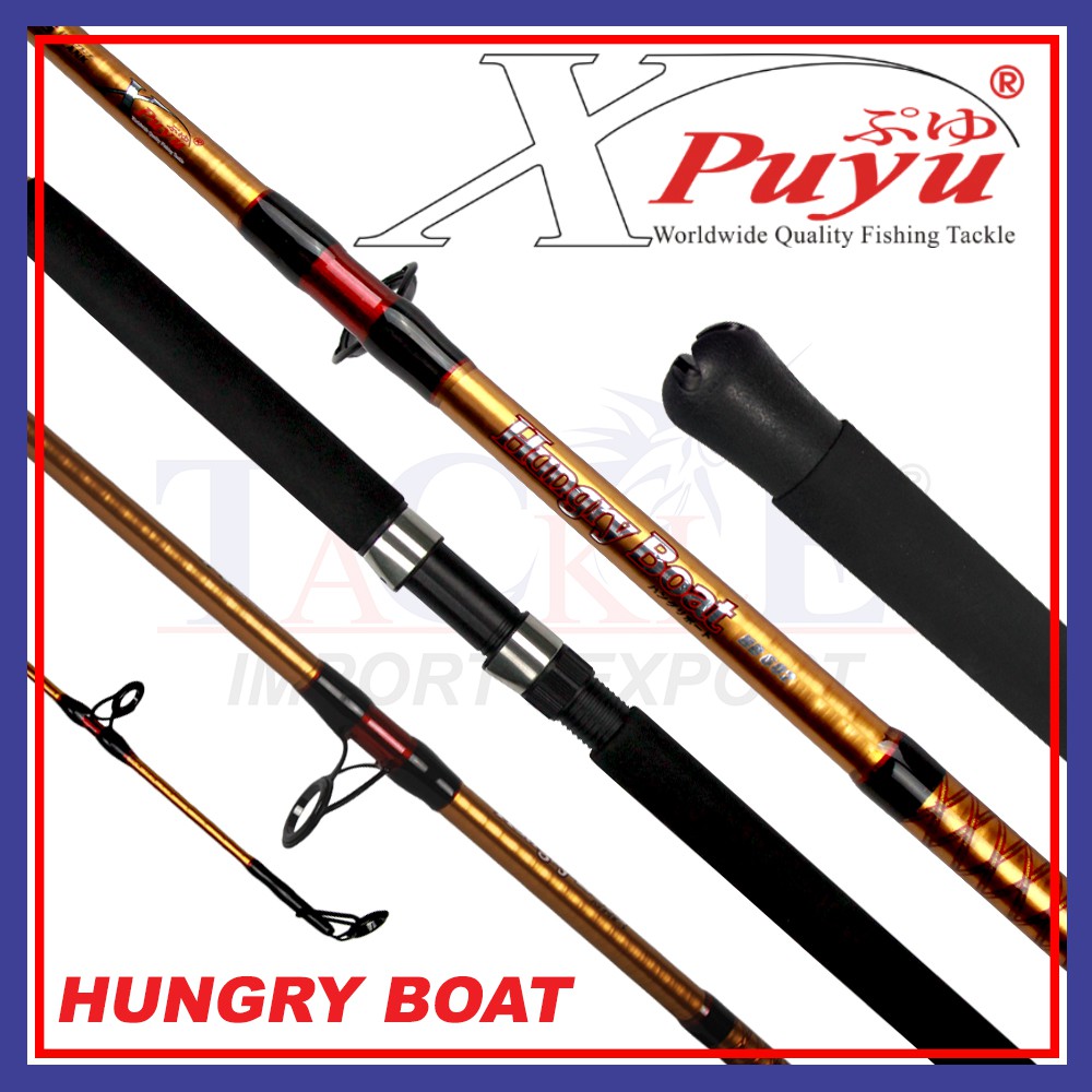 5'6ft-6'6ft Xpuyu Hungry Boat Spinning Fishing Rod (15-30LB) Joran Bot  Pancing