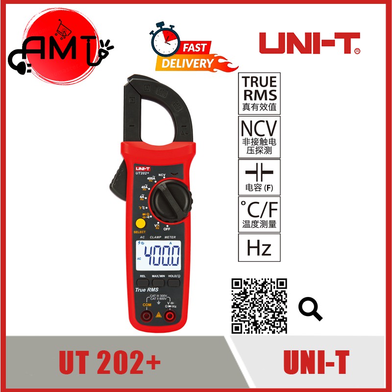 UNIT UT202+ UT202A+ UT203+ UT204+ Digital Clamp Meter Shopee Malaysia