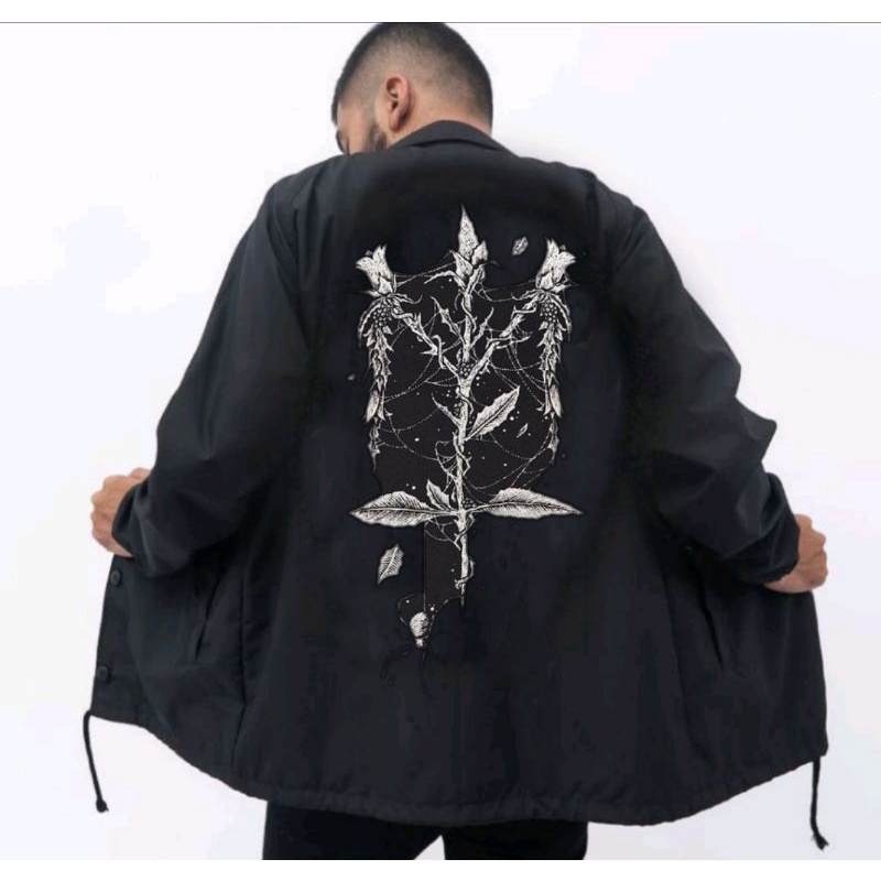 Maternal disaster Jacket White Rose windbreaker Black Shopee Malaysia