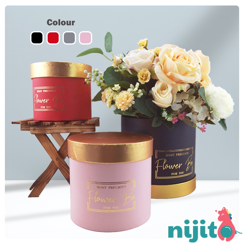 Nijito Round Shaped Surprise Flower Gift Box Flower Florist Bouquet