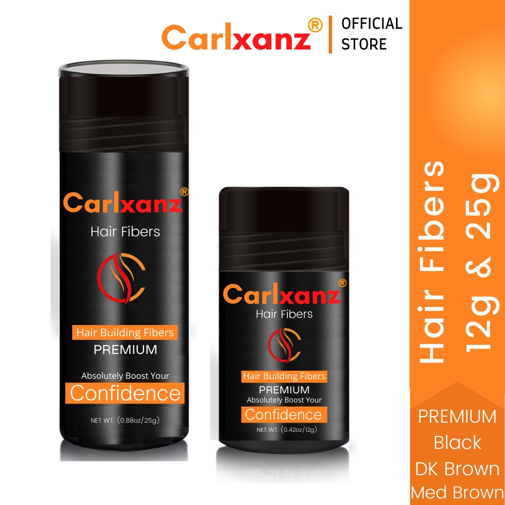 Carlxanz Hair Fiber Powder For Men Women Hide Balding & Thinning Hair