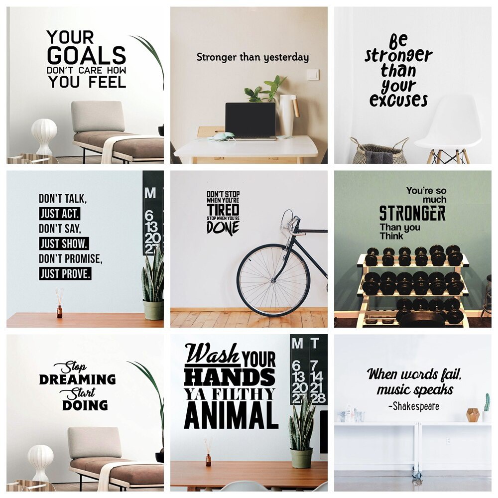 Sentence Inspirational Wall Sticker For Bedroom Living Room Decoration