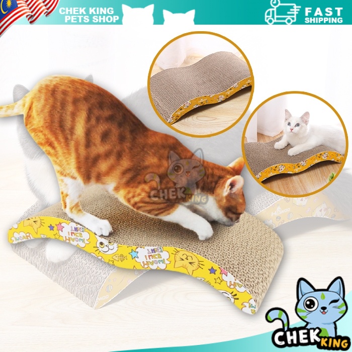 M SHAPE CAT SCRATCH BOARD CORRUGATED PAPER CARDBOARD【READY STOCK】CAT ...